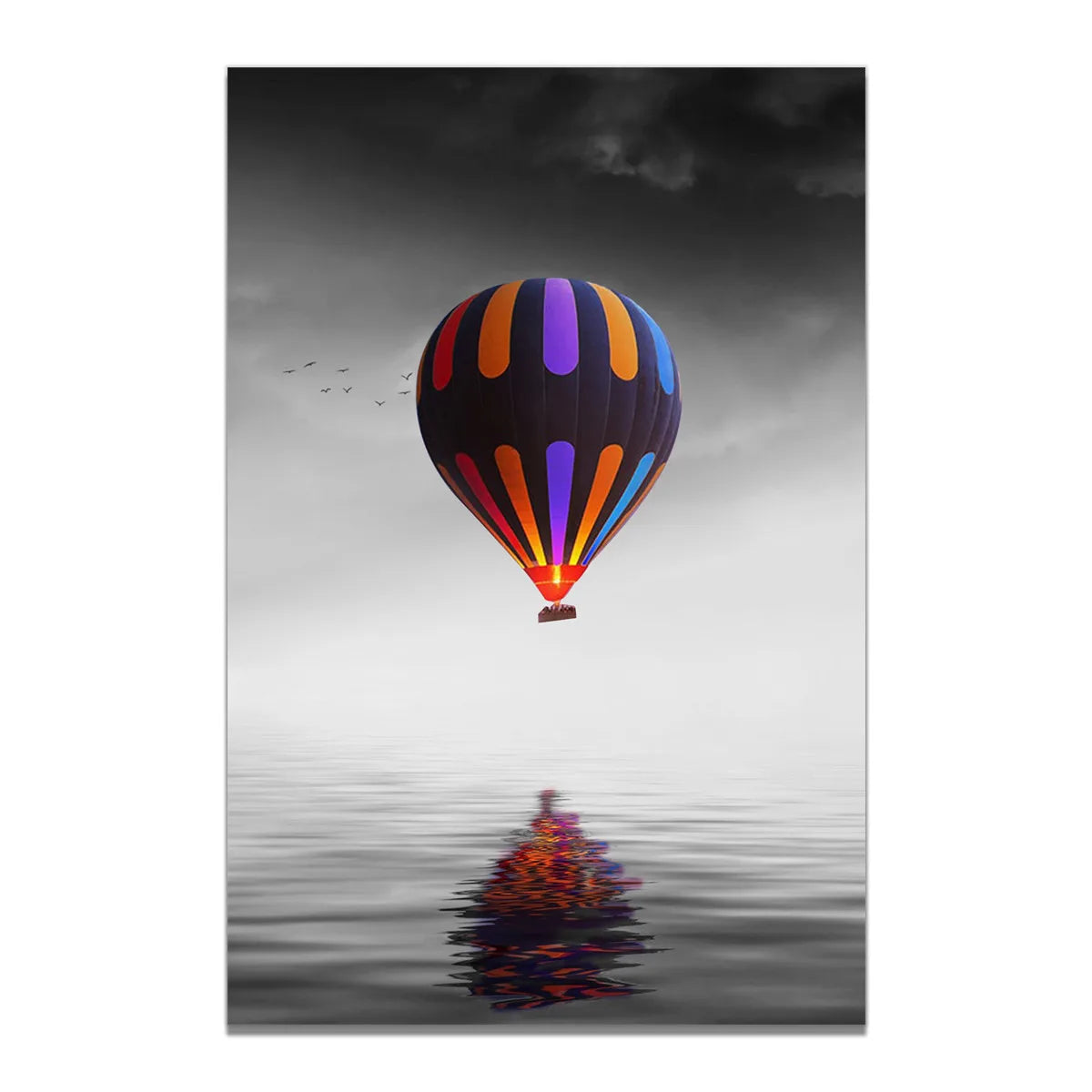 Hot Air balloon Sunset Boat Canvas Print Painting Home Poster Wall Decor Oil Painting on Canvas Posters Prints Wall Art Picture