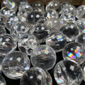 2 cm Nature Crystal Healing Polished Clear Quartz Sphere With Rainbow for Decoration