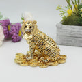 SHINNYGIFTS 2022 Chinese New Year Tiger Figurine Statue Lucky Fortune Animal Model Car Decoration for Souvenir Mother's Day