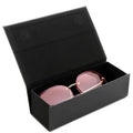 Yingmo C10 Custom Printing Embossed LOGO Black Foldable Sunglasses Case with Box Packaging