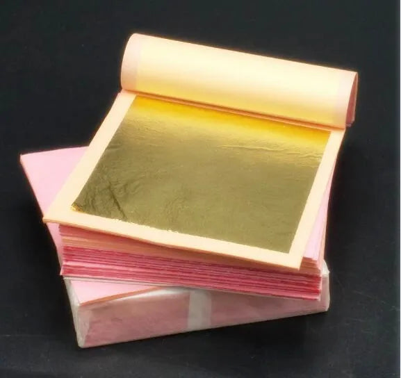 Wholesale Genuine Gold Foil for Gilding Gold Leaf Sheets for Craft Art Home Decoration Furniture Door Metal Painted Technique
