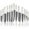 Amber Damascus Knife Set Turquoise Stone Handle 67layers VG10 Chef Knife Set Kitchen Knife Set