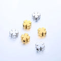 7x7mm Laser-Capable Engraved DIY Jewelry Pendant Making Accessories Stainless Steel Lucky Four Leaf Clover Charm Beads Spacers