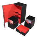 Torson PU 200+ Durable Double Box with Dice Tray Protective Deck Box for 200+ Double Sleeve Commander TCG Yugioh Playing Cards