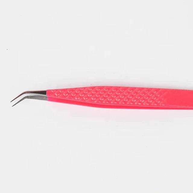 Wholesale Stainless Steel Eyelash Extension Tweezers Straight Isolation Volume Lash Grafting with Pointed Tip