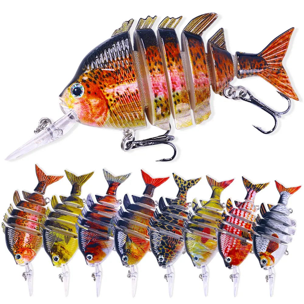 10cm/16.5g Hard Fishing Lure Segmented Swimbait Floating Saltwater Multi Jointed Jointed Joint Minnow