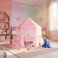 Hexagonal Princess Play Tent for Girls Indoor Kids Playhouse Castle Tent for Bedroom Pretend Play