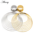 Alisouy 2PC Unisex Ear Piercing Gauges Stainless Steel Dangle Plugs Tunnels Body Jewelry Expander Stretcher Wedding Party Gift