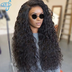 XYS Hot Selling Wholesale Price Half Lace Front Wig Brazilian Virgin Human Hair Human Wigs for White Black Woman