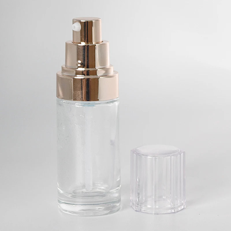 Luxury Lotion Bottle Cosmetic Glass Bottle with Pump 30ml for Lotion Oil Foundation Eye Cream Packaging