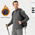 Xsunwing Custom logo Men Fleece Warmth Zipper Gym Workout Top Jackets Winter Running Coat Double Pocket Design Jacket MYEL21609