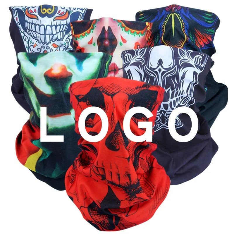 Custom Printed Logo High Quality Seamless Bandanas Kerchief Neck Gaiter Scarf Hood Bandana