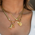 Fashion Casual Boots Starfish Heart Sun Pendant DIY Necklace Stainless Steel Plated 18K Gold Charms For Jewelry Making
