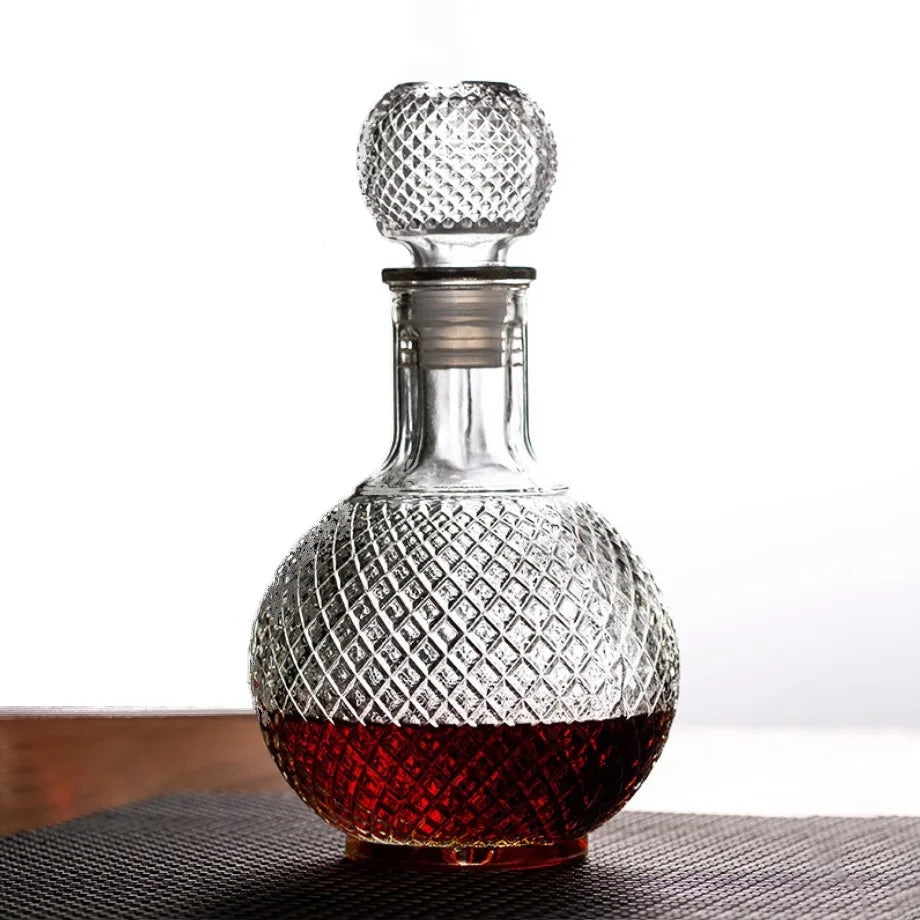 High Quality Lead-free Crystal Glass Good Sealing Decanter Whiskey Bottle Wine Bottle