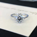 Ruyi Jewelry 2ct DEF VVS1 VVS2 Round Diamond IGI 18k Band Solitaire Ring
