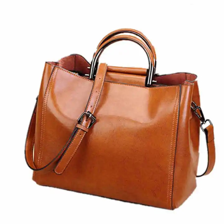 Leather Bag Soft Cowhide Handbag Single Shoulder Bag Outside Crossbody Bag