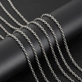 PB077 60/70cm 0.8*3mm Stainless Steel Exquisite Cheap Cross Chain Quantity Can Be Customized Length