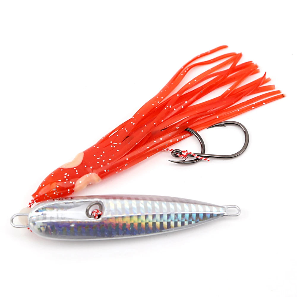 Topline Tackle 80/100g Deep Metal Hard Fishing Jigs Lead Lures Saltwater Artificial Bait Boats Slow Pitch Metal Jigging Lure