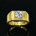 Ready to Ship 925 Sterling Silver Wedding Diamond Ring for Men 1ct GRA Mossanite 18K Gold Elegant Moissanite Rings