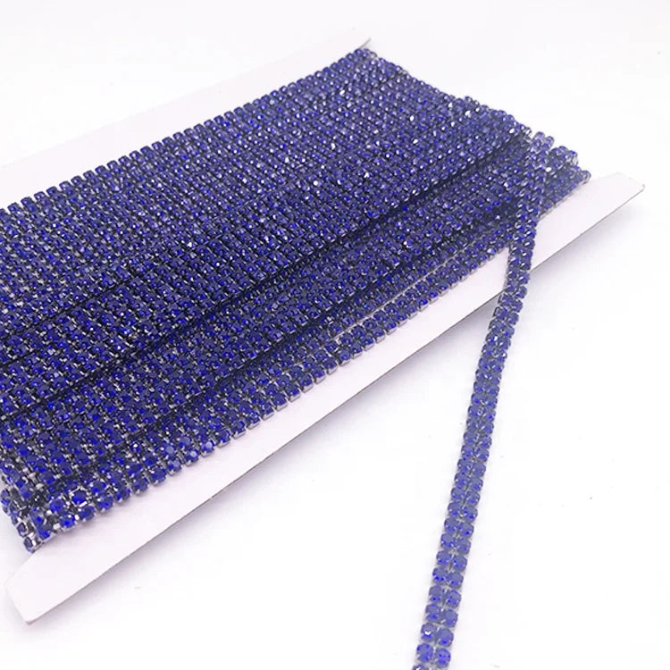 Shinny Rhinestone Chain Trims Close Strass Rhinestone Jewelry Cup Chain for Garment Factory