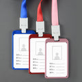 Vertical Insert Aluminum Alloy Metal Work Id  Card Holder Badge  Double Sided Display Information Best Sale Popular
