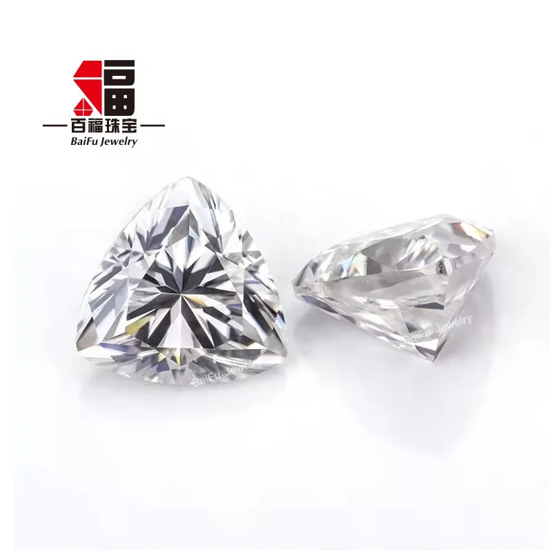 Baifu Jewelry Top Quality DEF VVS White Loose Trillion Moissanite