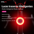 CY120 Smart Bike Tail Light with Brake Sensing 6 Lighting Modes Vibration Wake-up IP65 Waterproof 400mAh Battery