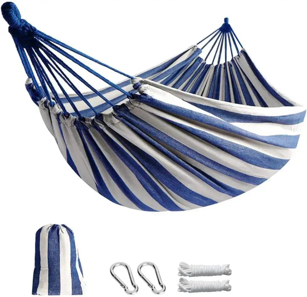 WOQI Attractive Appearance Perfect Nature Cotton Hammock for Camping Outdoor