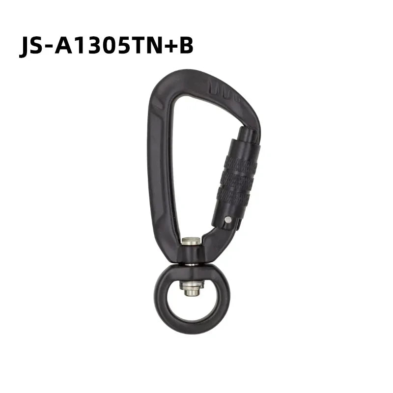 Jensan Anodized Aluminum 7075 4KN Self Locking Pear Shaped Swing Swivel Carabiners Hooks for Dog Leash Mining General Industry