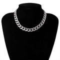 Wholesale Hip Hop Stainless Steel Chunky Chain Men Women Silver Plated Couple Necklace Jewelry