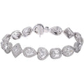 Factory Wholesale 18K Gold Lab Diamond Fancy Cut Round Cut Tennis Fashion Jewelry Charm Bracelet MegaBDM