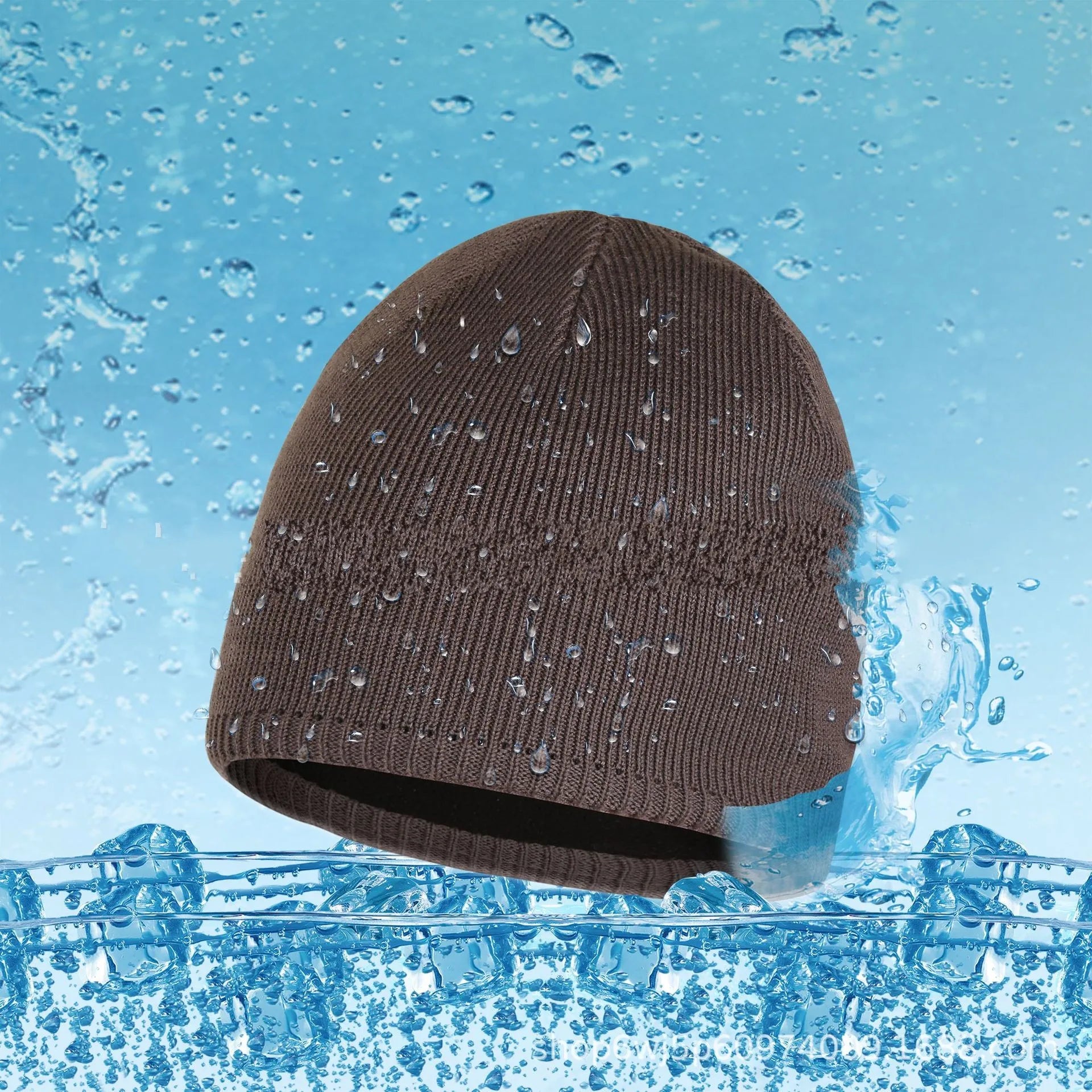 Fashion Womans Winter Hats Stretch Knitted Waterproof Beanie Hats for men Skull Thick Soft Ski Hat with Custom logo