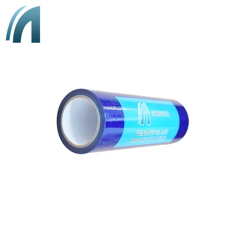 Anti Scratch Soft Moisture Proof Clear Blue PE Temporary Plastic Adhesive Window Surface UV Protection Film for for Glass