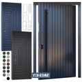 American Style Modern Design Black Aluminum Entrance Doors to the House Oversized Entry Doors Hurricane Impact Pivot Doors