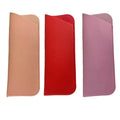 Custom Beveled Glasses Bag Simple Solid Color Candy Rectangle Prescription Glasses Storage PU Leather Holster