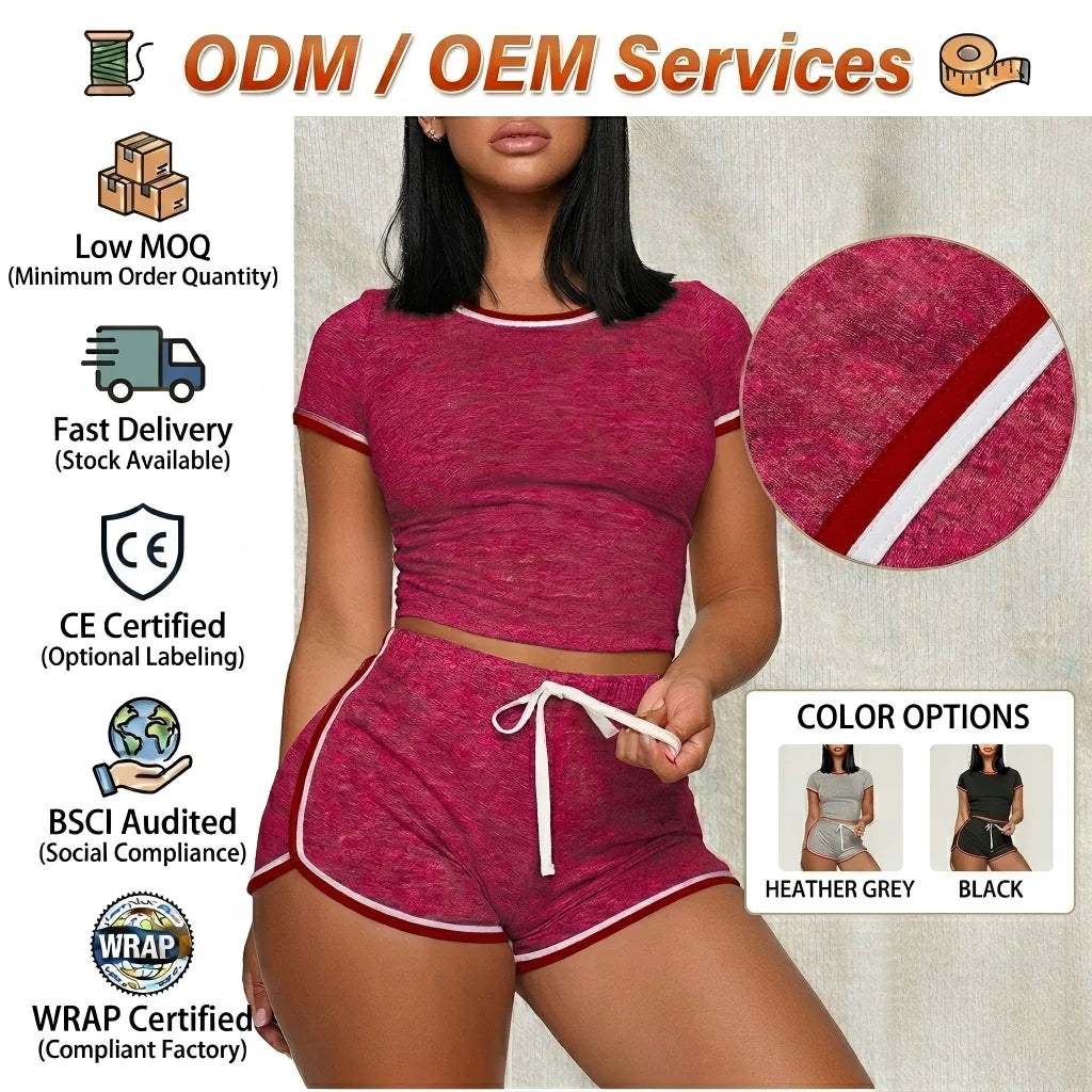 Summer Shorts Sets for Women Clothing Plus Size Yoga Sets Short Two Piece Set Women 2026