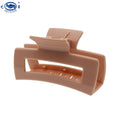Simple Solid Color Claw Clip for Women Hollow Out Plastic Large Hair Clamps Claw Clip Crab for Hair Accessories