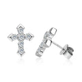 Moissanite Diamond Cross Earrings 925 Sterling Silver for  Men Women Fine Jewelry Charm