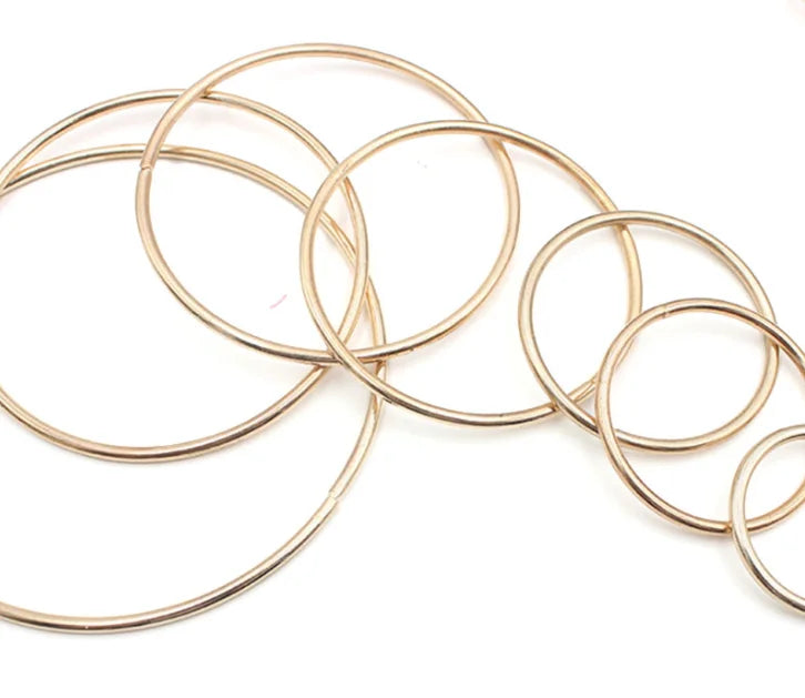 Stainless Steel Gold Dream Catcher Metal Ring Supplies Metal Hoops Macrame Rustic Design Indoor Use Wall Mount