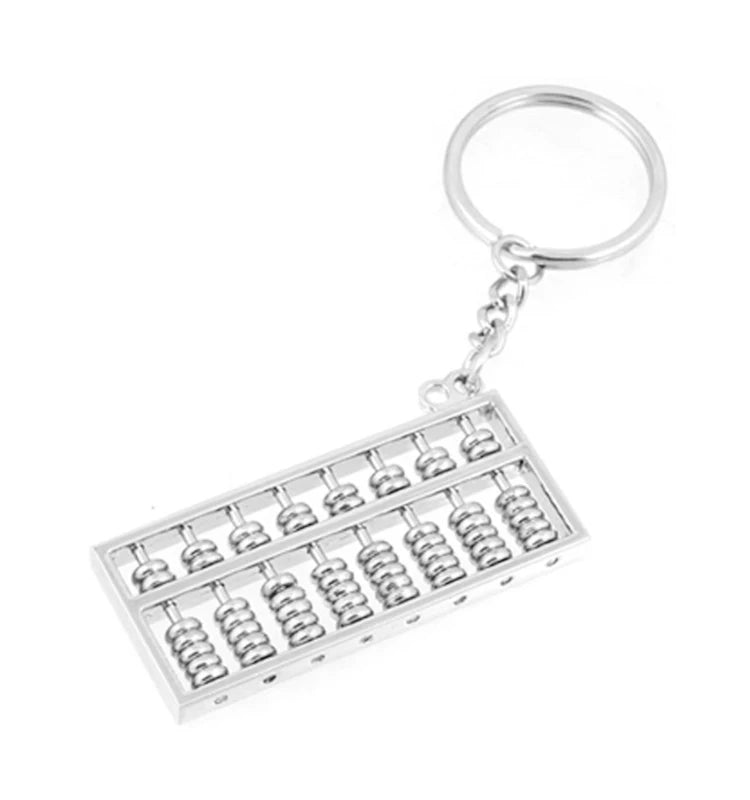 Creative Metal 8 Rolls Mini Abacus Keychain Keyring Novelty Gift for Any Occasion Key Chain