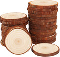 DIY Unfinished Natural Round Pine Wood Slices for Crafts Wooden Decoration Signs Tree Bark Log Circle for Christmas DIY Crafts