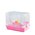 Steel Rabbit Pet Cage with Free Water Bottle & Food Bowl H-Type Hot Dip Galvanized Steel 48x38x36cm Long Service Life