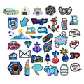 Wholesale Price Iron on Customised Felt Embroidery Royal Blue Patch for Garment Bag Cap