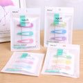 3-Piece Set of Candy Color Metal Hair Clips for Kids Basic Drop Hairgrips Accessory