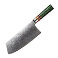Damascus Knife Set 8 Pcs Kitchen Knife 67 Layers Damascus Steel with Green Acrylic Handle