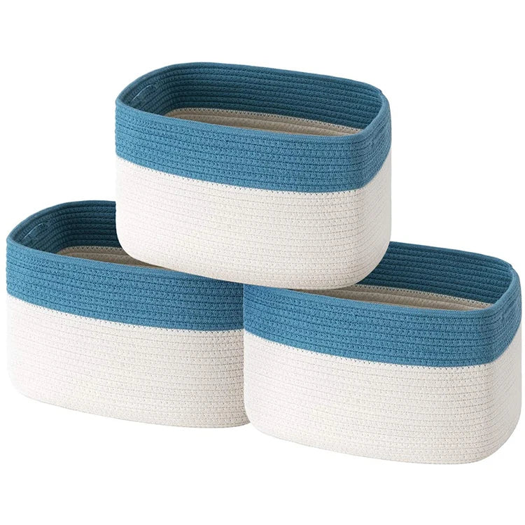 Popular Product Big Capacity Cotton Rope Baby Storage Basket Organizer With Best Quality
