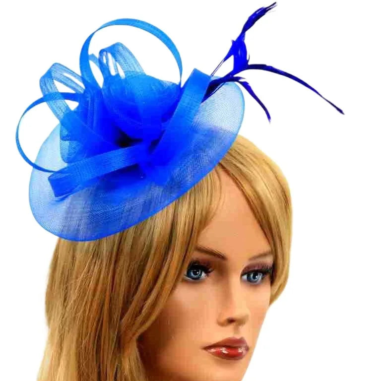 European And American Jockey Club Headwear Small Top Mesh Hat FeatherBridal Head Flower Prom Party Hair Accessor