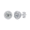 CANNER S925 Silver Earrings 0.5 Carat Women's New Earrings Temperament Wedding Moissanite Gift Ear Jewelry