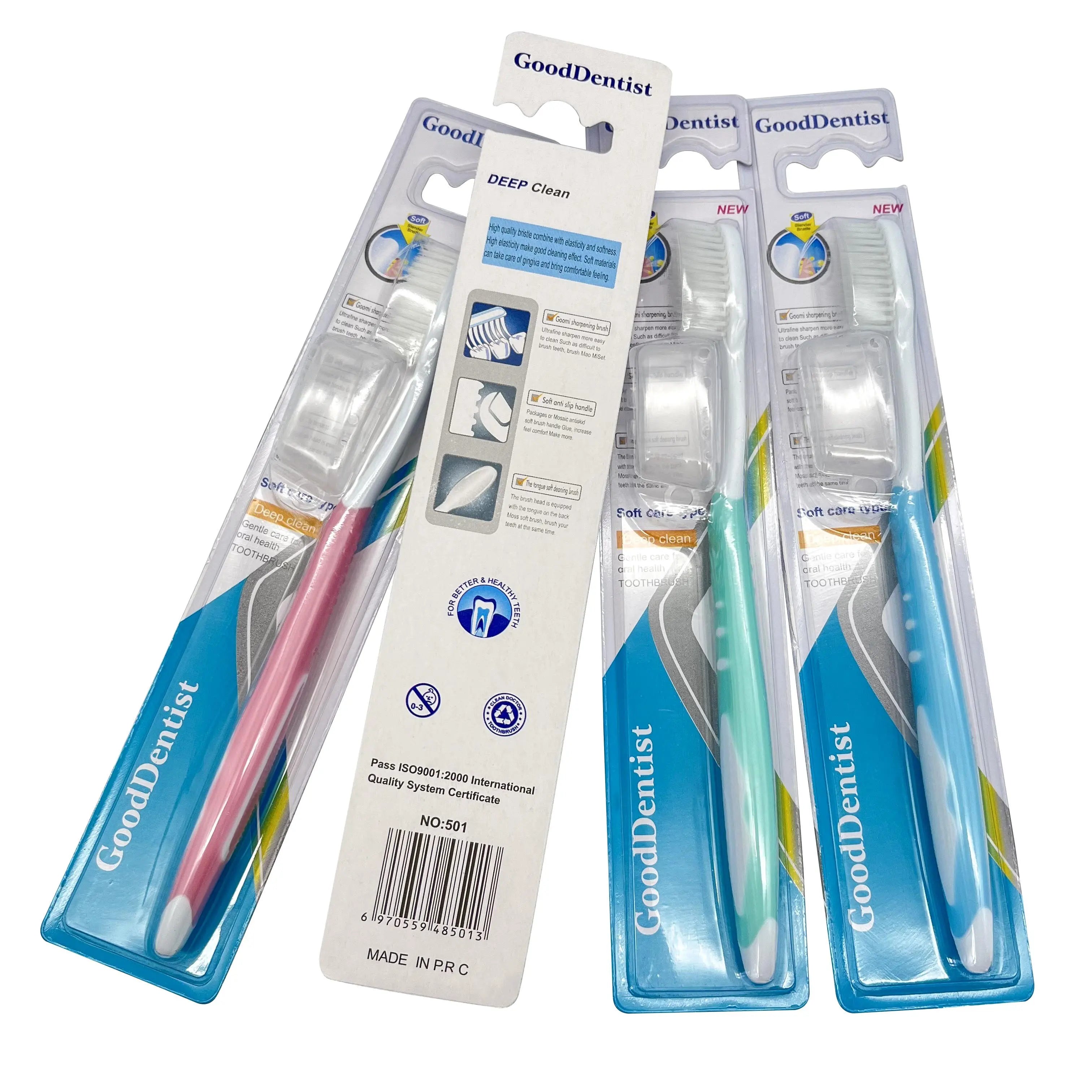 Hot Selling Customized Practical Toothbrushes Plastic Single Toothbrush with Soft Bristles