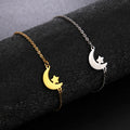 Women's Bracelets on Hand Cute Moon Star Minimalist Bracelets Bangles Friends Couple Gifts Stainless Steel Jewelry 2021